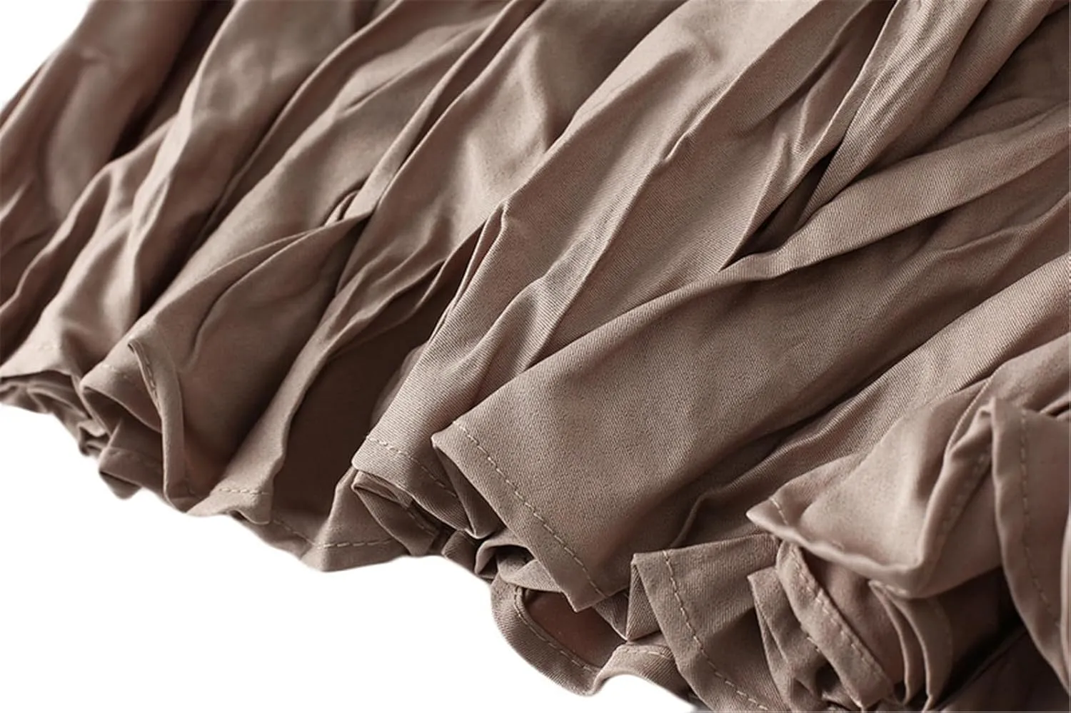 Women's Elastic Waist Midi Skirt Ruffles Pleated Fairy Grunge Skirt Y2k Skirts