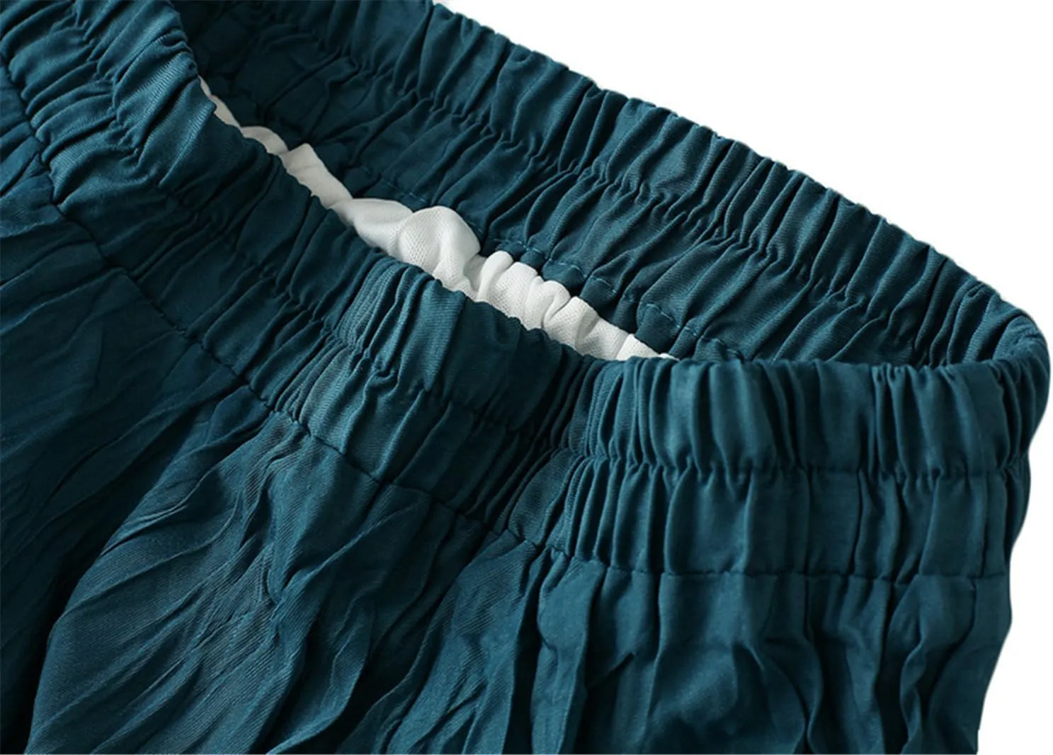 Women's Elastic Waist Midi Skirt Ruffles Pleated Fairy Grunge Skirt Y2k Skirts