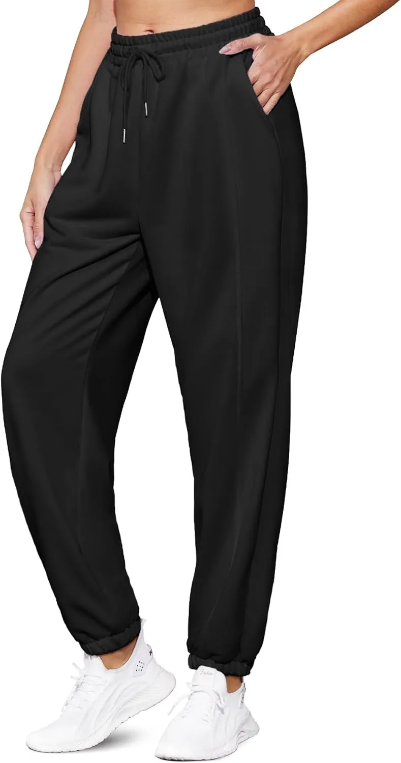 Women's High Waist Baggy Sweatpants Lounge Drawstring Workout Pants with Pockets Sweats for Women Running Joggers