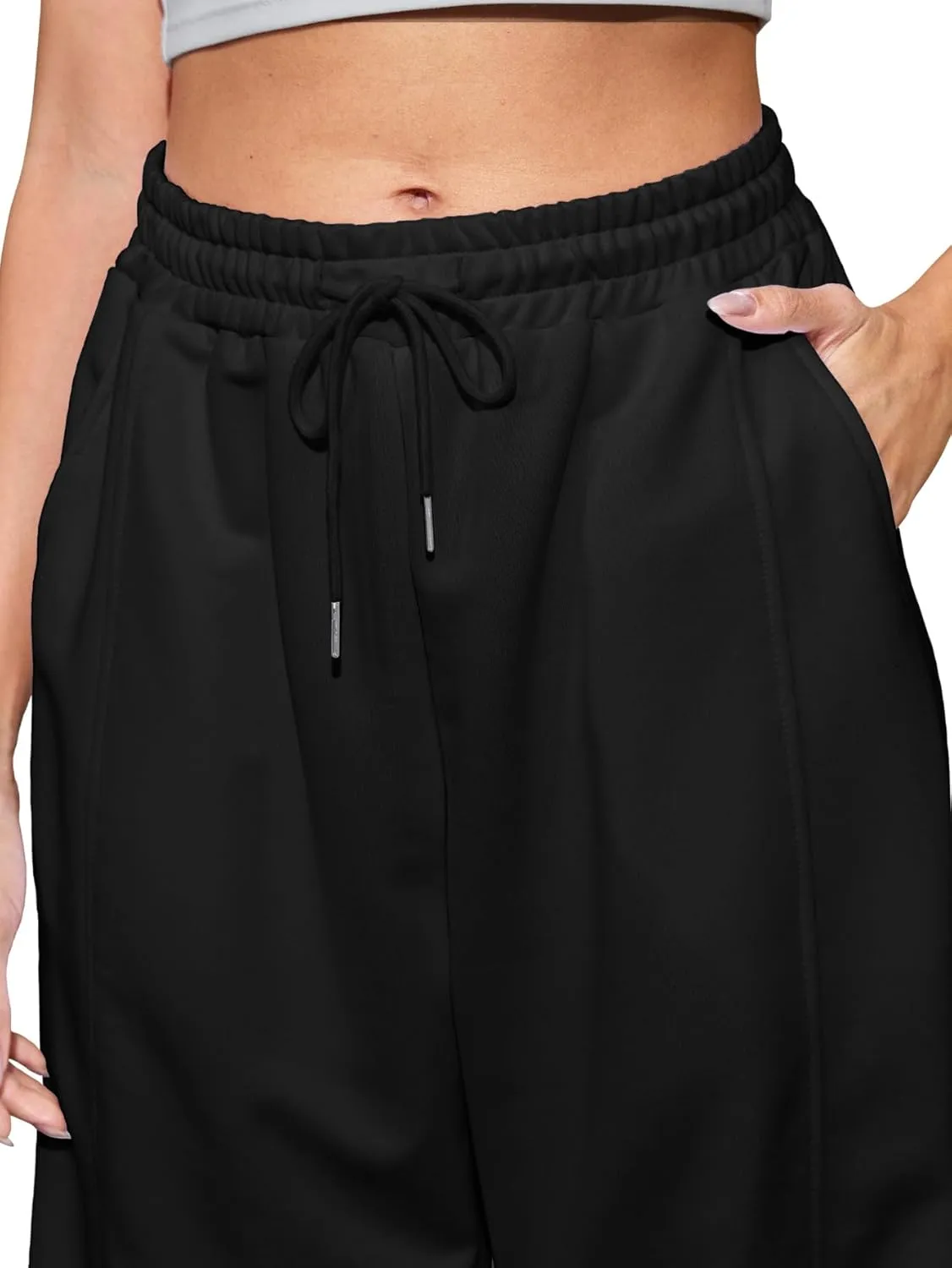 Women's High Waist Baggy Sweatpants Lounge Drawstring Workout Pants with Pockets Sweats for Women Running Joggers