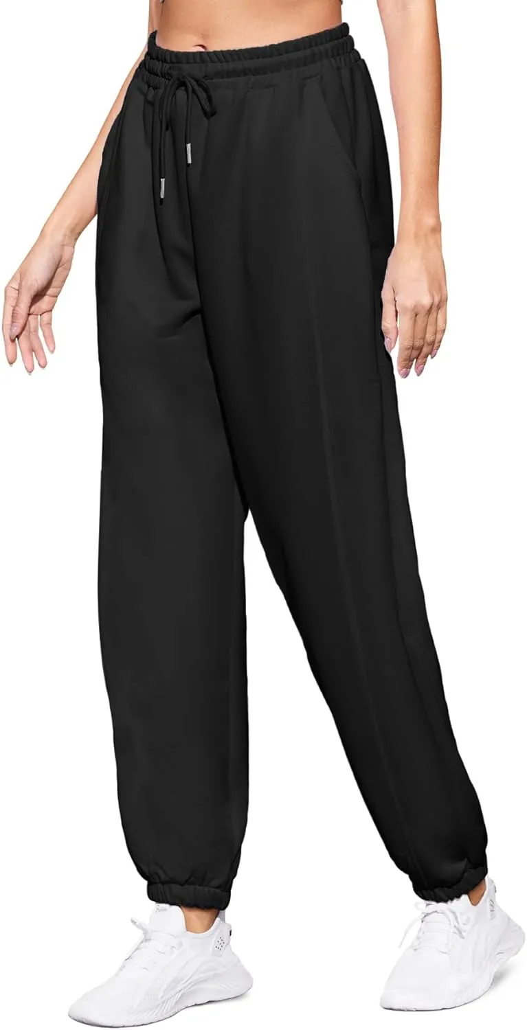 Women's High Waist Baggy Sweatpants Lounge Drawstring Workout Pants with Pockets Sweats for Women Running Joggers
