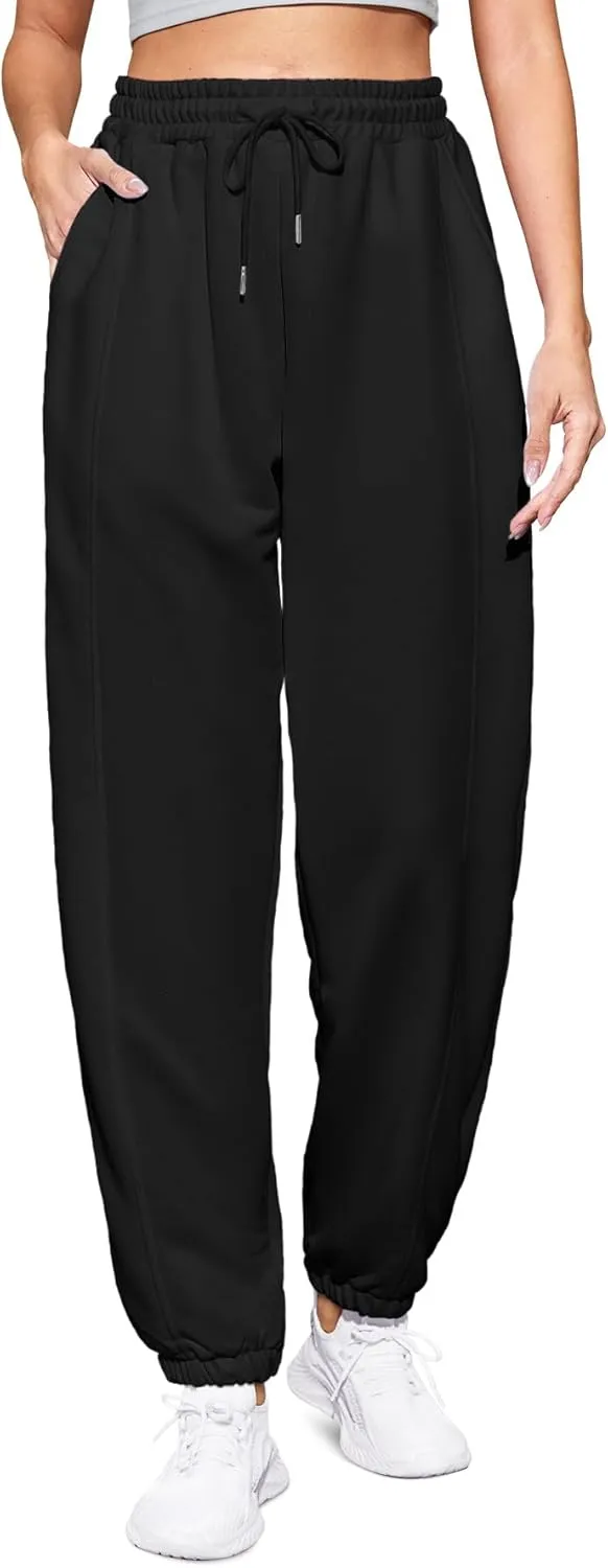 Women's High Waist Baggy Sweatpants Lounge Drawstring Workout Pants with Pockets Sweats for Women Running Joggers