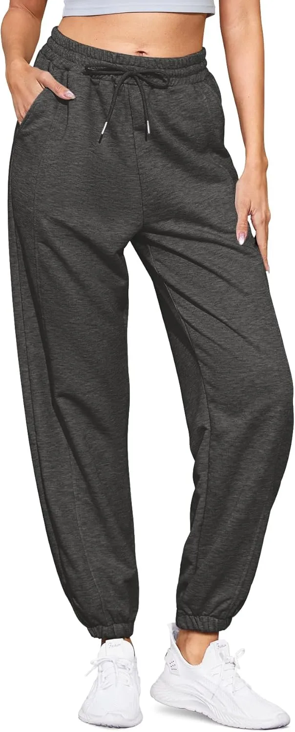Women's High Waist Baggy Sweatpants Lounge Drawstring Workout Pants with Pockets Sweats for Women Running Joggers
