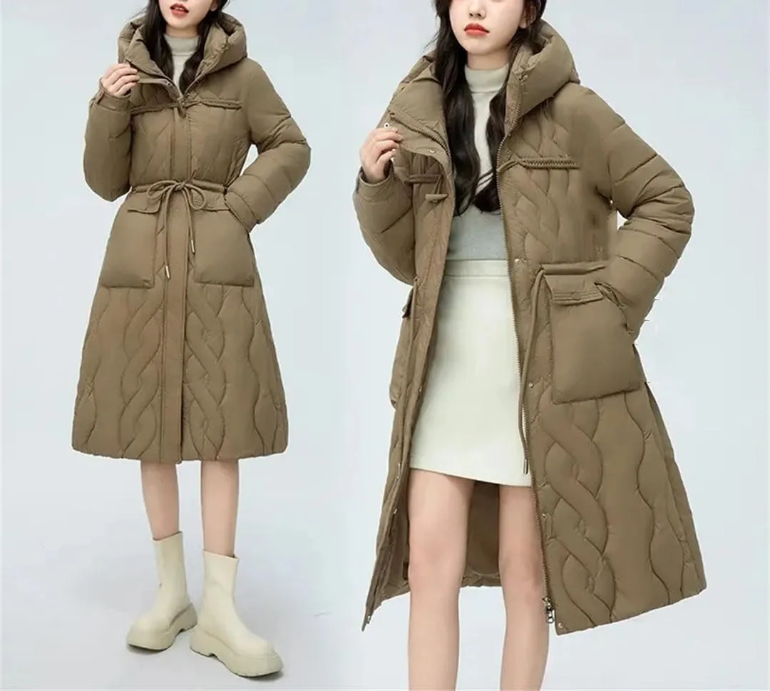 Women's Puffer Jacket Loose Cotton Padded Coats Winter Hooded Parkas Thick Warm Wadded Jackets