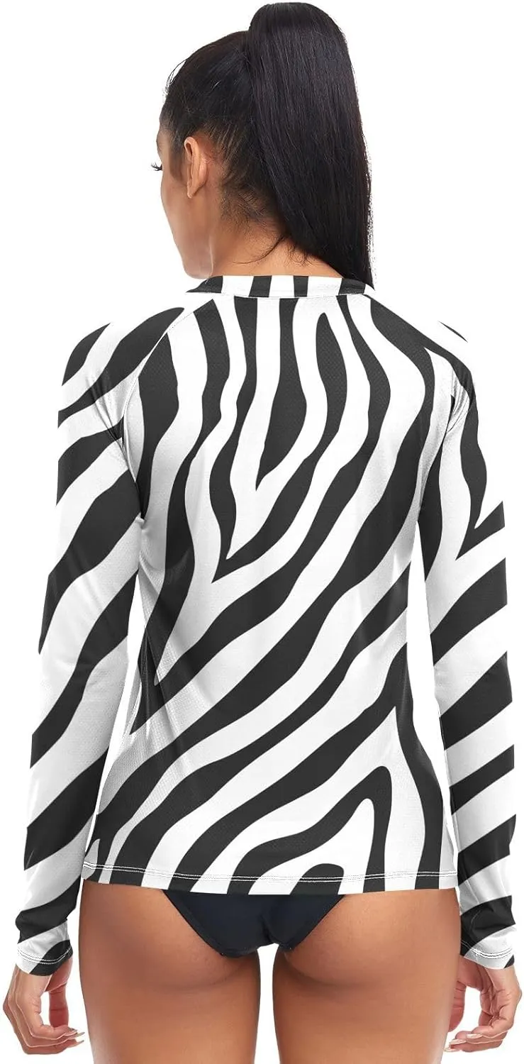 Women's Rash Guard Shirts, UPF 50  Long Sleeve Swimsuit Top Bathing Suit XS-XXL