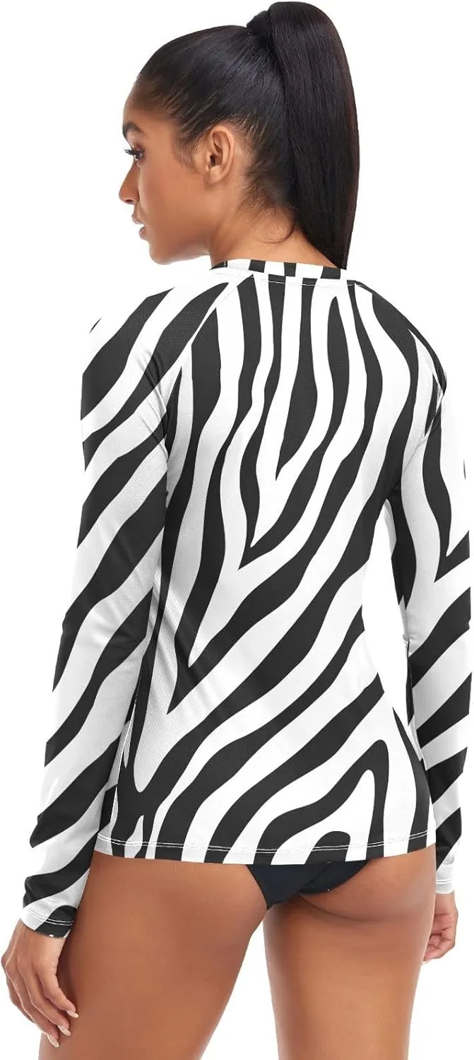 Women's Rash Guard Shirts, UPF 50  Long Sleeve Swimsuit Top Bathing Suit XS-XXL