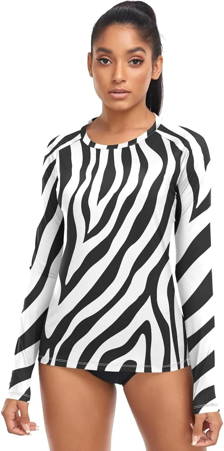 Women's Rash Guard Shirts, UPF 50  Long Sleeve Swimsuit Top Bathing Suit XS-XXL