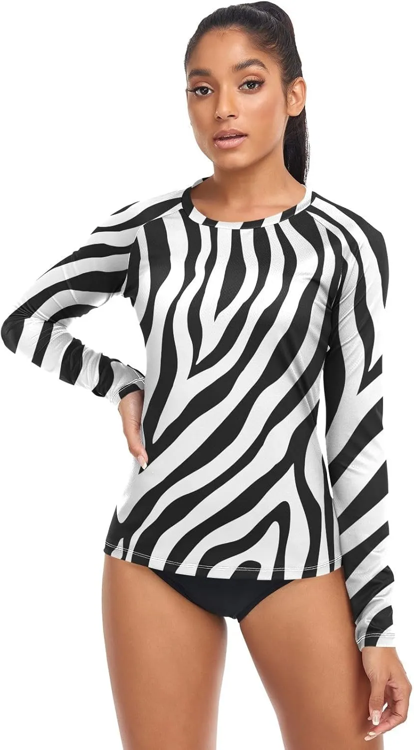 Women's Rash Guard Shirts, UPF 50  Long Sleeve Swimsuit Top Bathing Suit XS-XXL