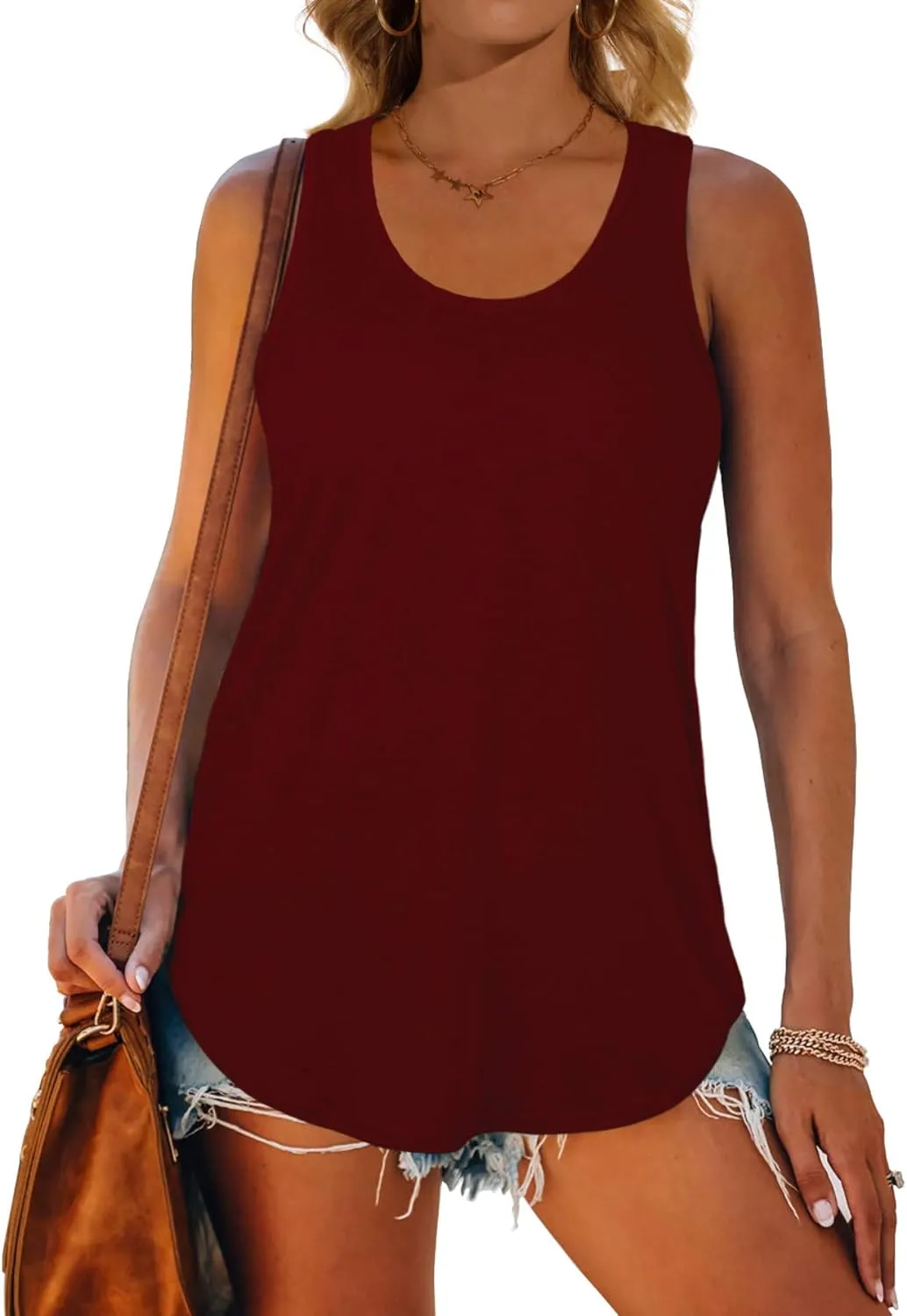 Womens Tank Tops Racerback Loose Shirts for Women Summer