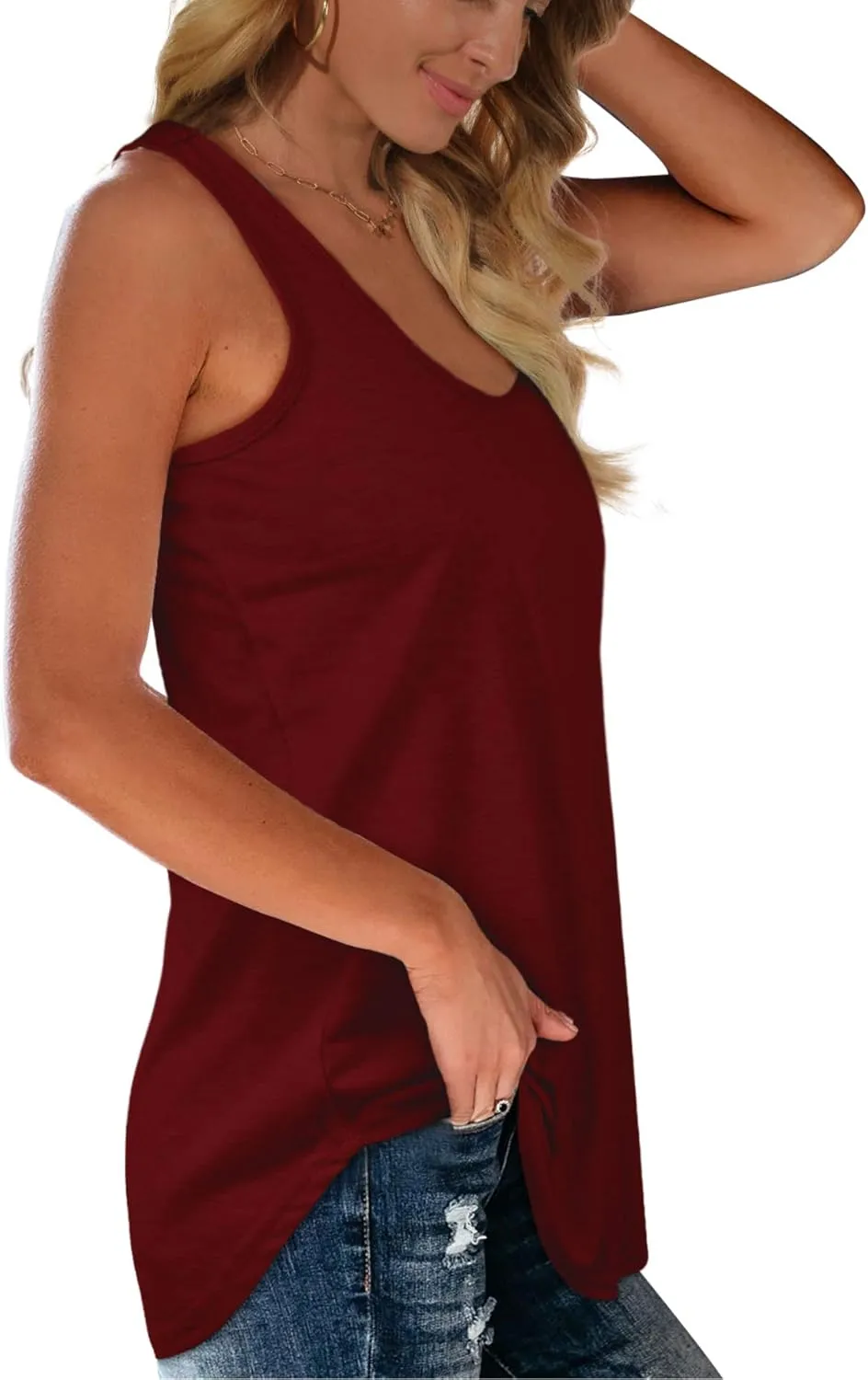 Womens Tank Tops Racerback Loose Shirts for Women Summer