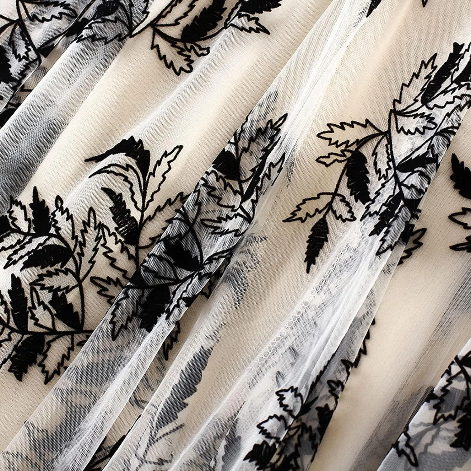 Women's Tulle Midi Skirt Elastic High Waist Layered Pleated Mesh Flowy A-Line Prom Party Long Tutu Skirts