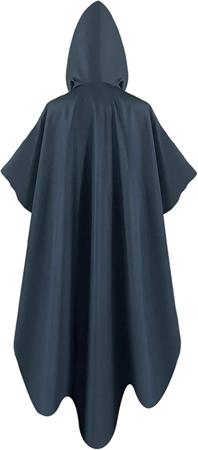 Women's Velvet Full Length Hooded Cloak Halloween Capes Vampire Cloak Wizard Robe Cosplay Party Renaissance Costume