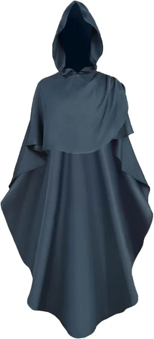Women's Velvet Full Length Hooded Cloak Halloween Capes Vampire Cloak Wizard Robe Cosplay Party Renaissance Costume