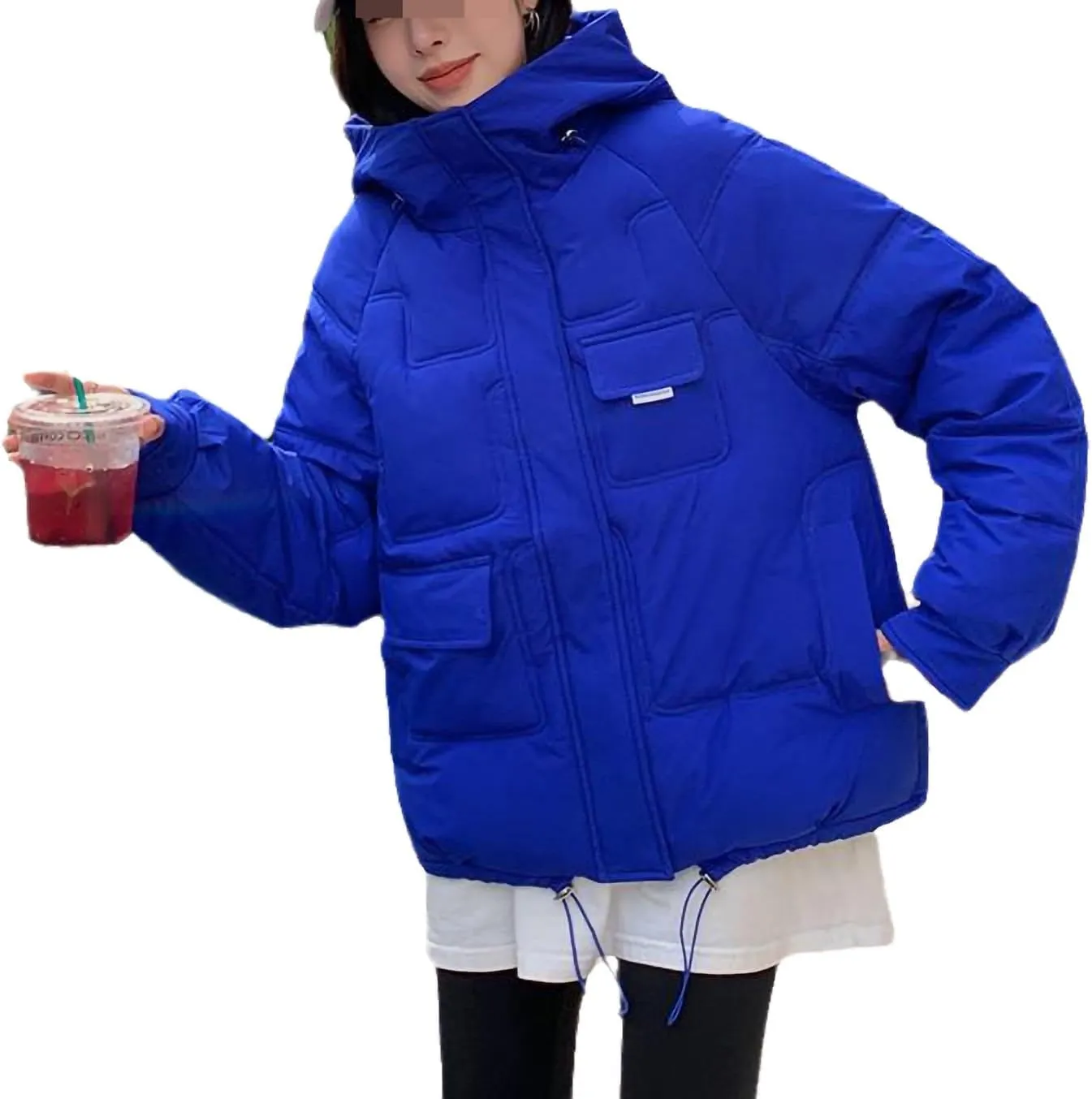Women's Winter Jacket Coats Autumn Down Cotton Padded Short Coat Female Oversize Loose Casual Hooded Parka