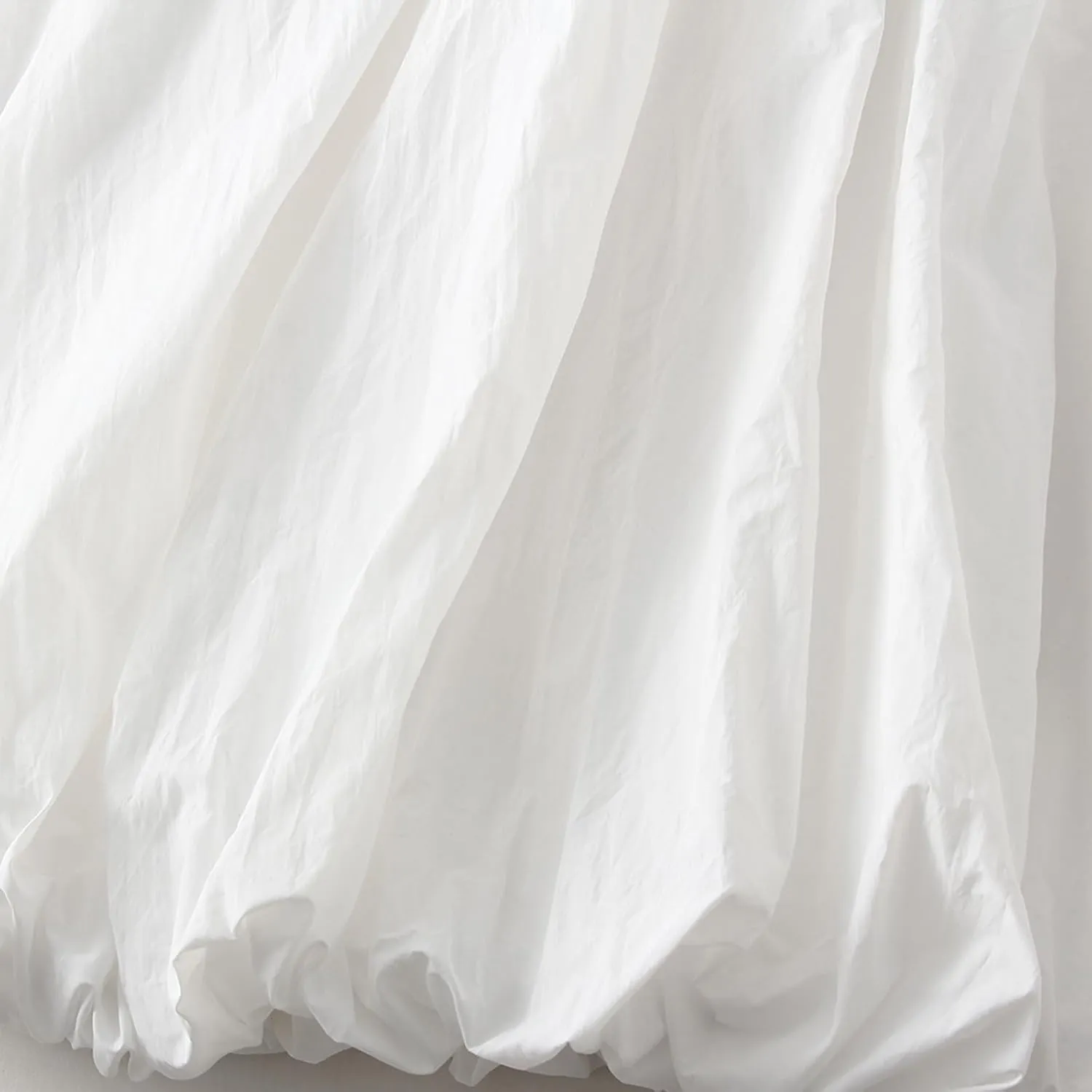 Women's Y2k Bubble Maxi Skirt Elastic Waist Puffy Hem Skirt Casual A Line Flowy Long Flower Bud Skirts