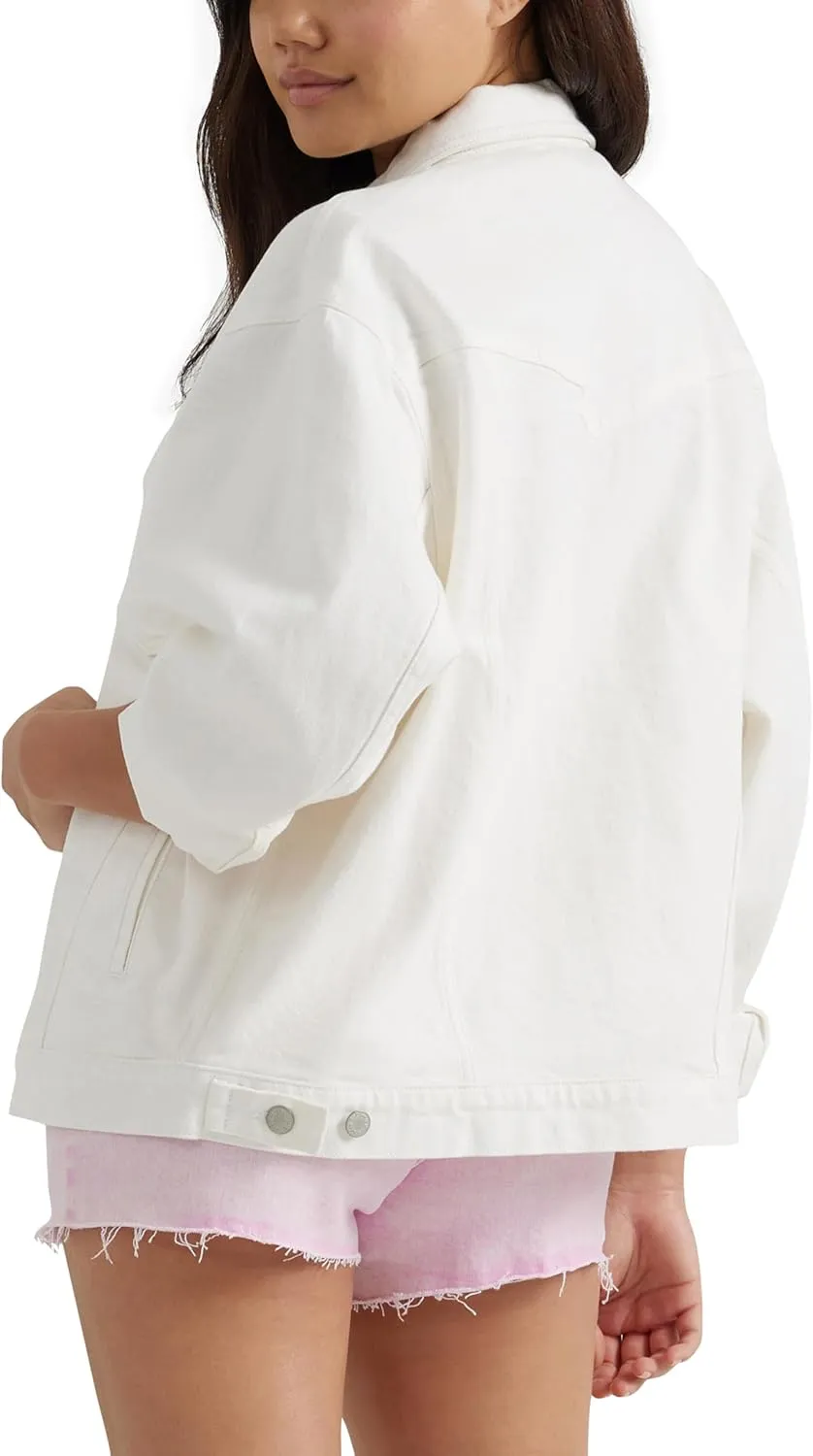 Wrangler Women's Relaxed Fit Girlfriend Denim Jacket