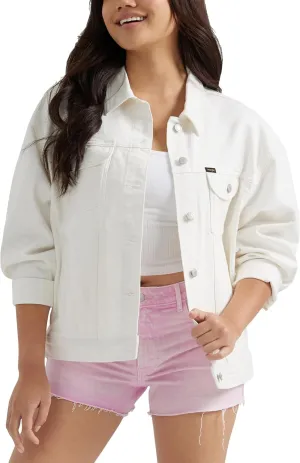 Wrangler Women's Relaxed Fit Girlfriend Denim Jacket