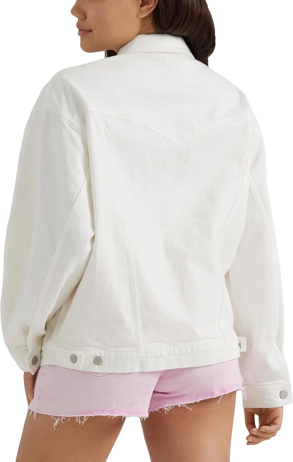 Wrangler Women's Relaxed Fit Girlfriend Denim Jacket