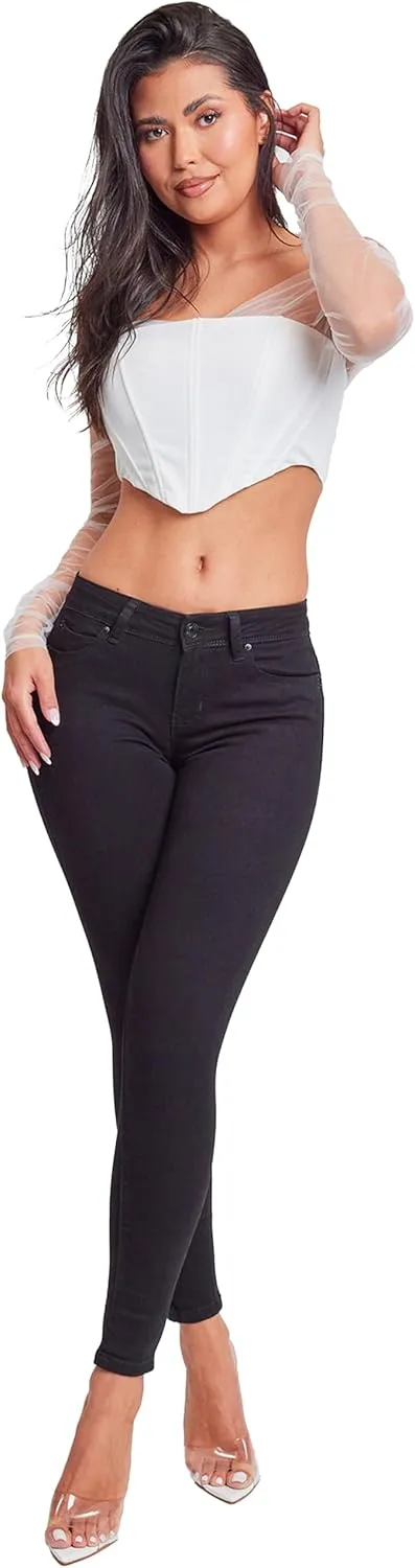 YMI Women's Junior Classic High Rise Flare Jean-Regular Inseam
