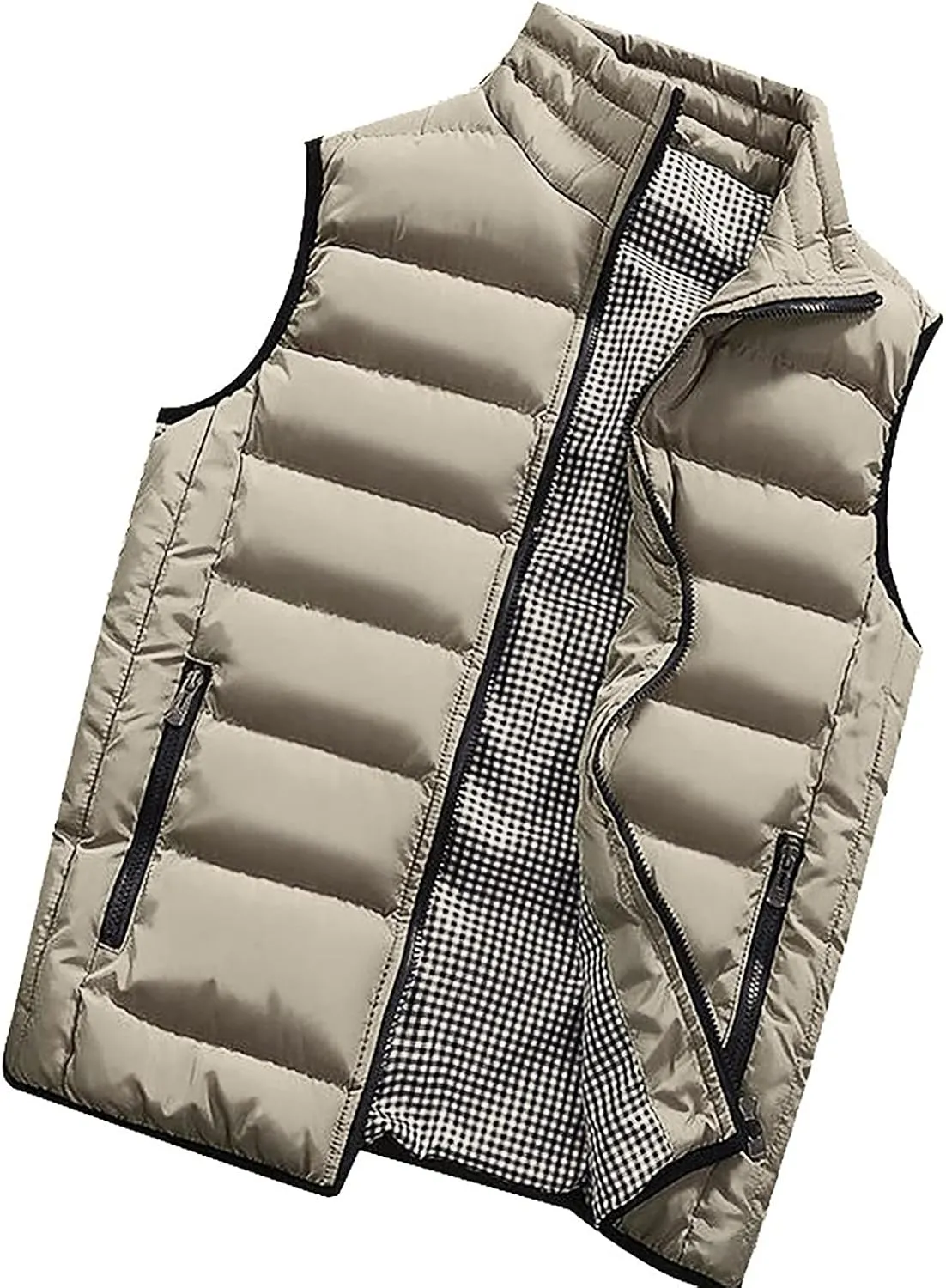 Ymosrh Mens Jacket Men Autumn Winter Coat Padded Cotton Vest Warm Hooded Thick Vest Tops Jacket Jackets