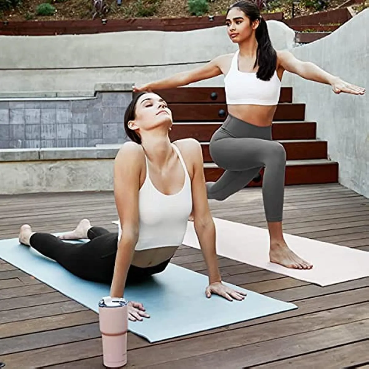 Yoga Pants with Pockets for Women - Leggings with Pockets High Waisted Tummy Control Non See-Through Workout Pants