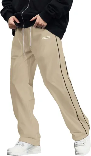 ZAFUL Men's Baggy Track Pants Y2K Streetwear Pants Drawstring Letter Pockets Casual Lounge Trousers