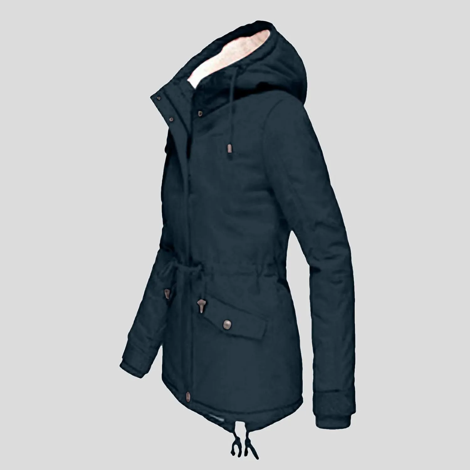 ZBYY Winter Coats for Women Warm Sherpa Fleece Lined Hooded Zip Up Quilted Down Jacket Parka Outwear with Pockets
