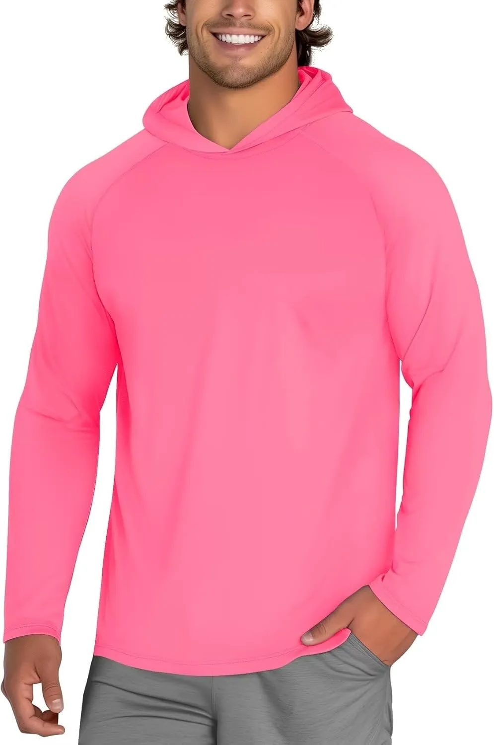 Zengjo Men's Lightweight Pullover Hoodie - Hooded Long Sleeve Workout Shirts